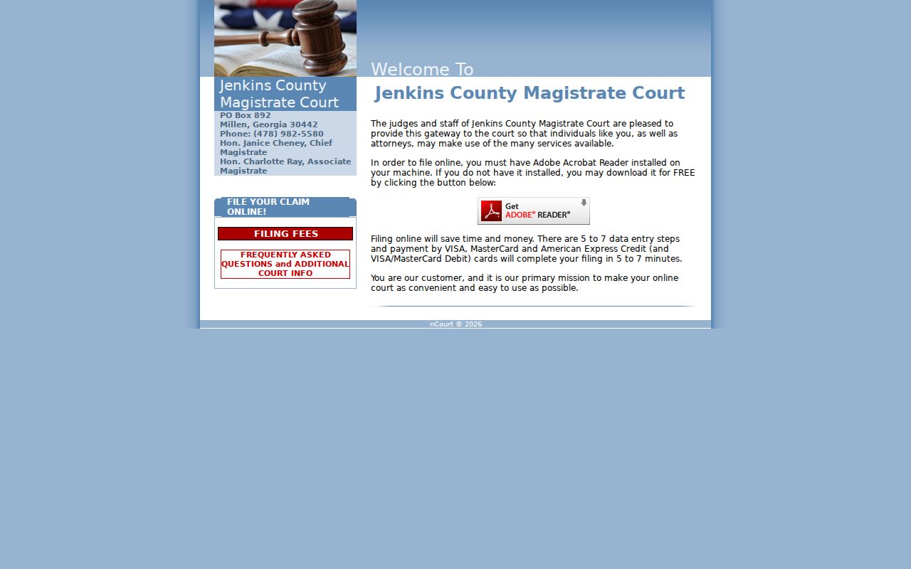 Jenkins County bench warrant Magistrate Court gateway