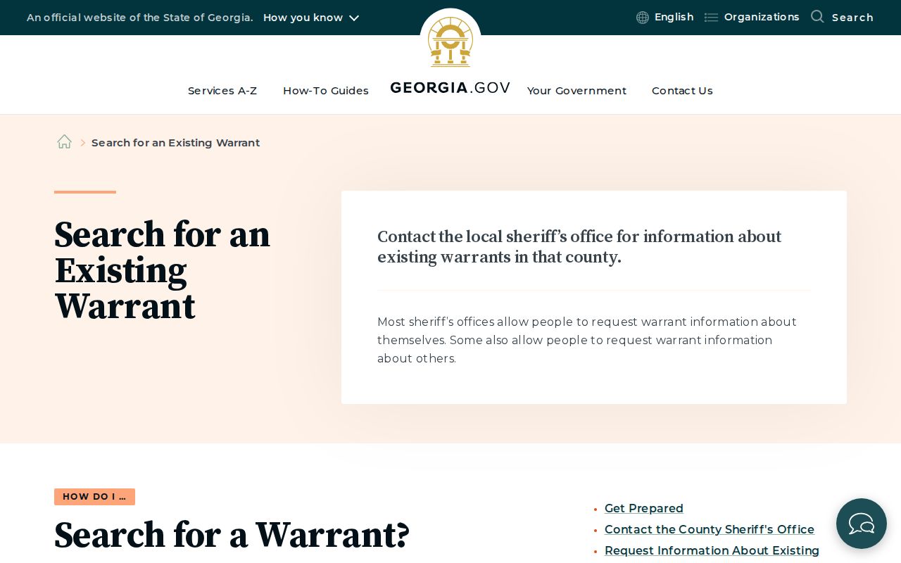 Jenkins County warrant lookup sheriff website navigation