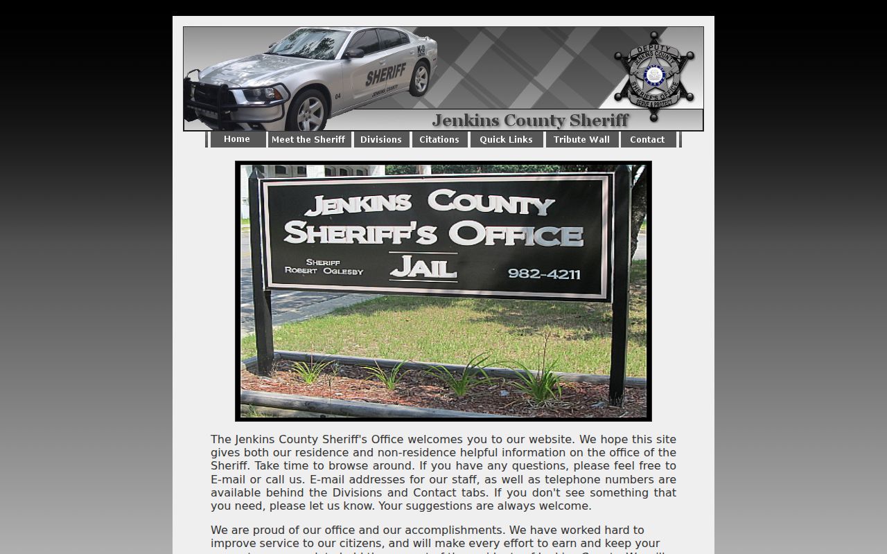 Jenkins County outstanding warrant website navigation